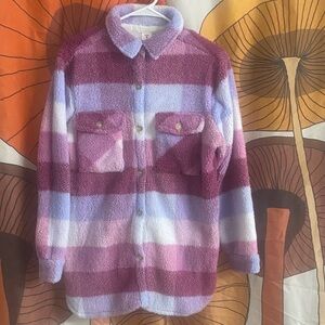 FABKIDS squared Plaid Fleece shirt/ Jacket